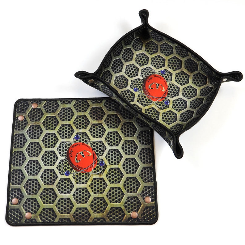 Chip Theory Games Control 'Ur Roll Dice Tray - Hex Pattern for use with the board game Spring Sale, Too Many Bones, sold at the BoardGameGeek Store