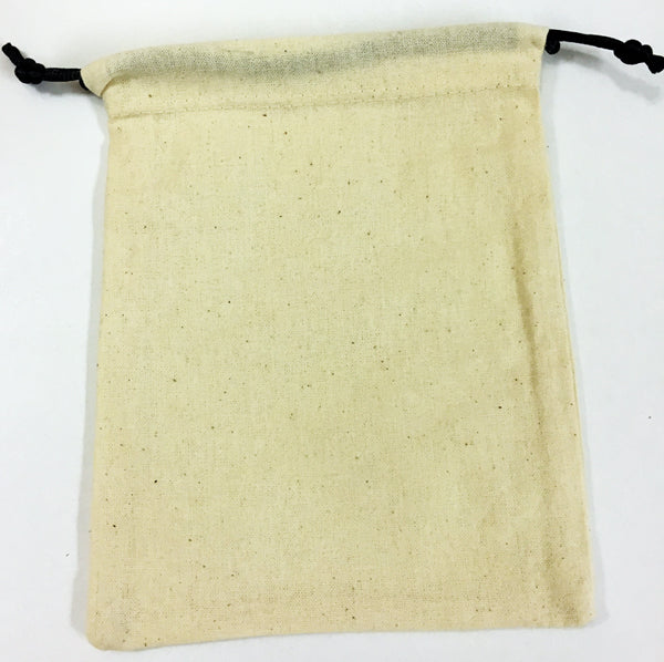 Cotton Drawstring Bag (13cm x 16cm) for use with the board game Drawstring Bags, Game Storage, REORDER, sold at the BoardGameGeek Store