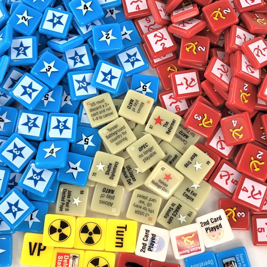 GeekUp Bit Set: Twilight Struggle for use with the board game REORDER, Twilight Struggle, sold at the BoardGameGeek Store