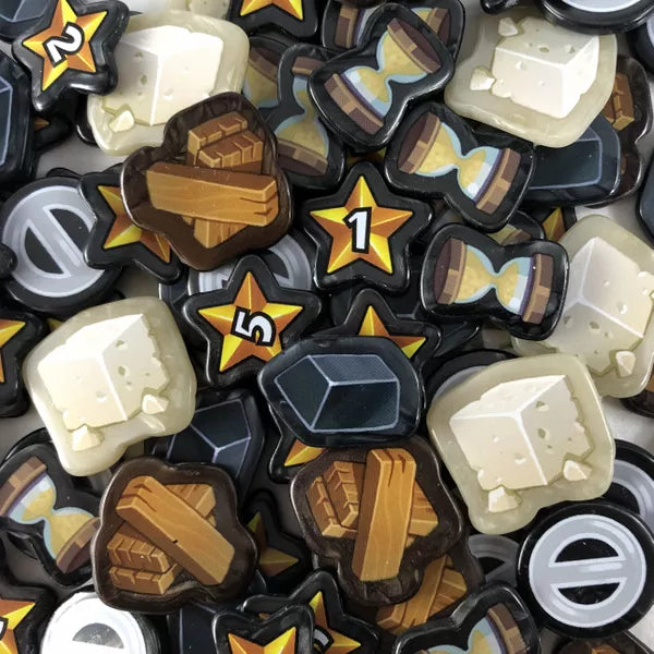 GeekUp Bit Set: Dice City for use with the board game REORDER, The Dice Tower, sold at the BoardGameGeek Store